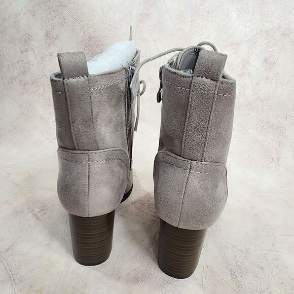 Journee Collection - Size 6 1/2 - Baylor Lace Up Women’s Boot Gray - Picture 3 of 12